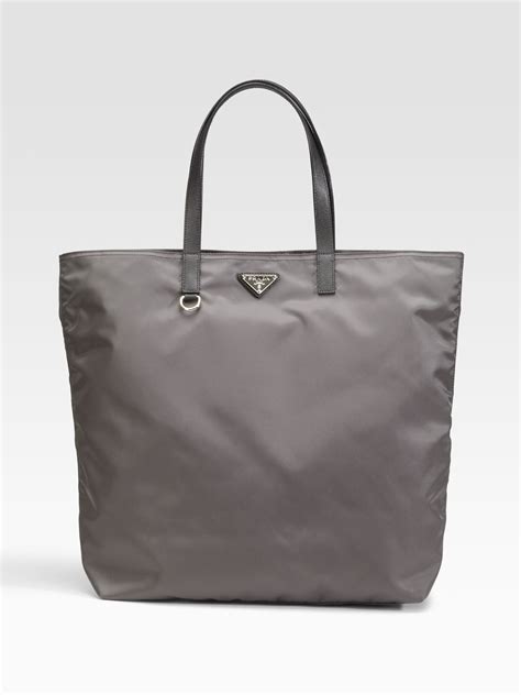 prada grey tote bag